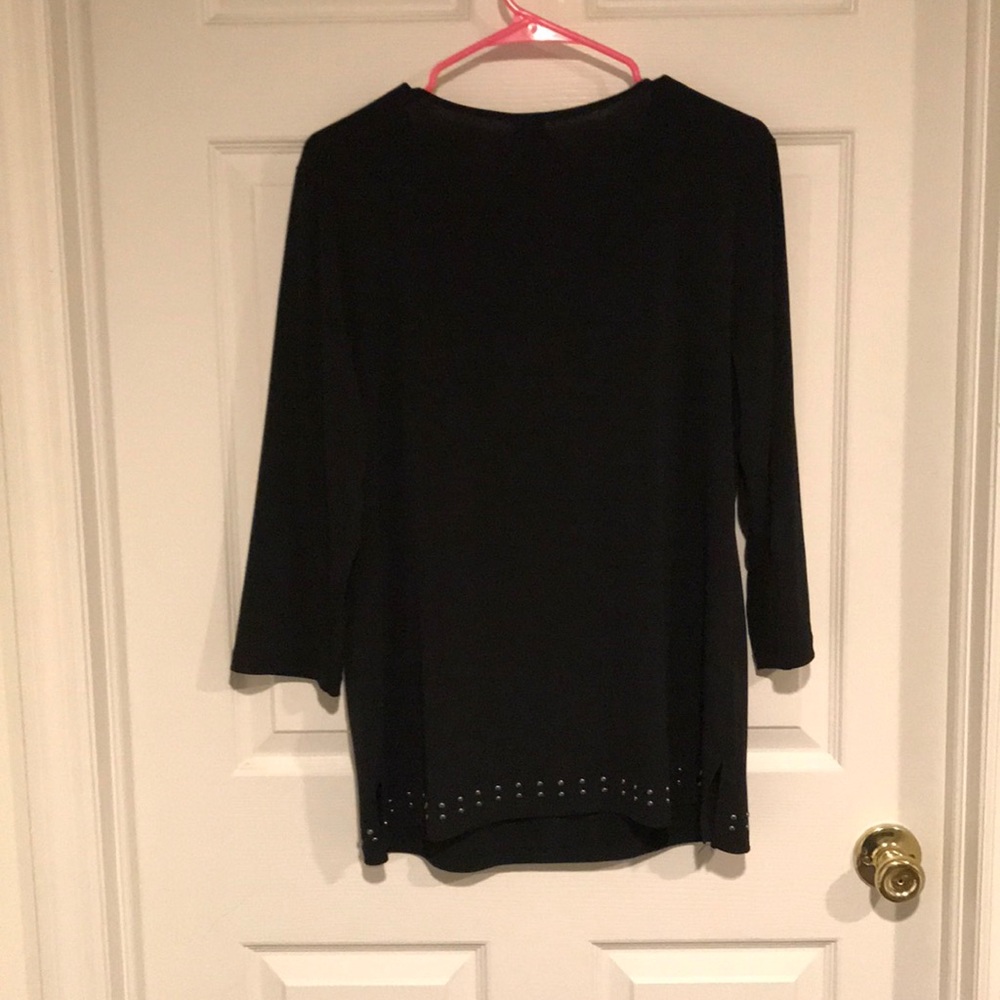 Black shirt with silver beading - Picture 2 of 3